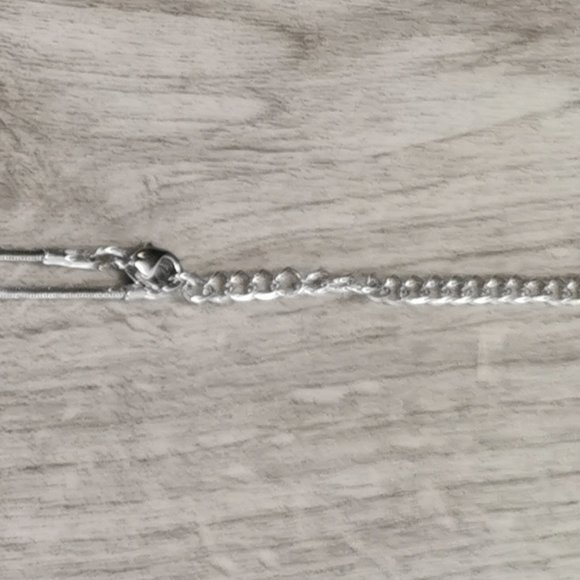 Sterling silver necklace with pendant - Picture 3 of 3